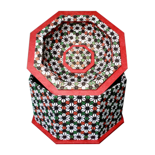 Kit de cartonnage - Boîte mansard en creux octogonale